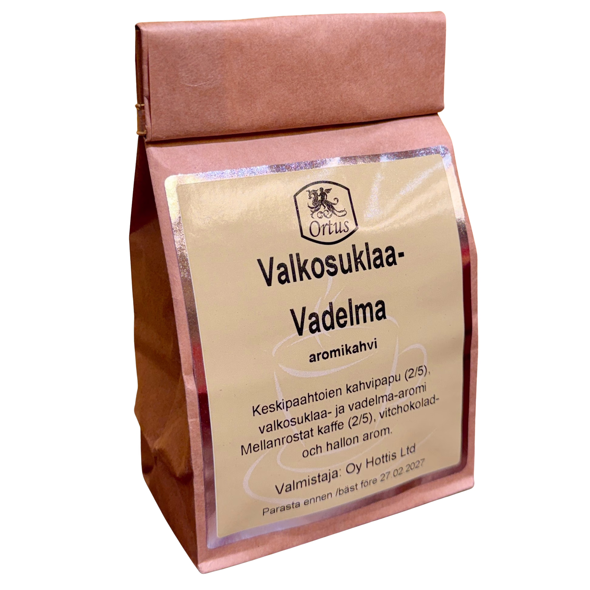 Valkosuklaa-vadelma keskipaahtoinen maustekahvi